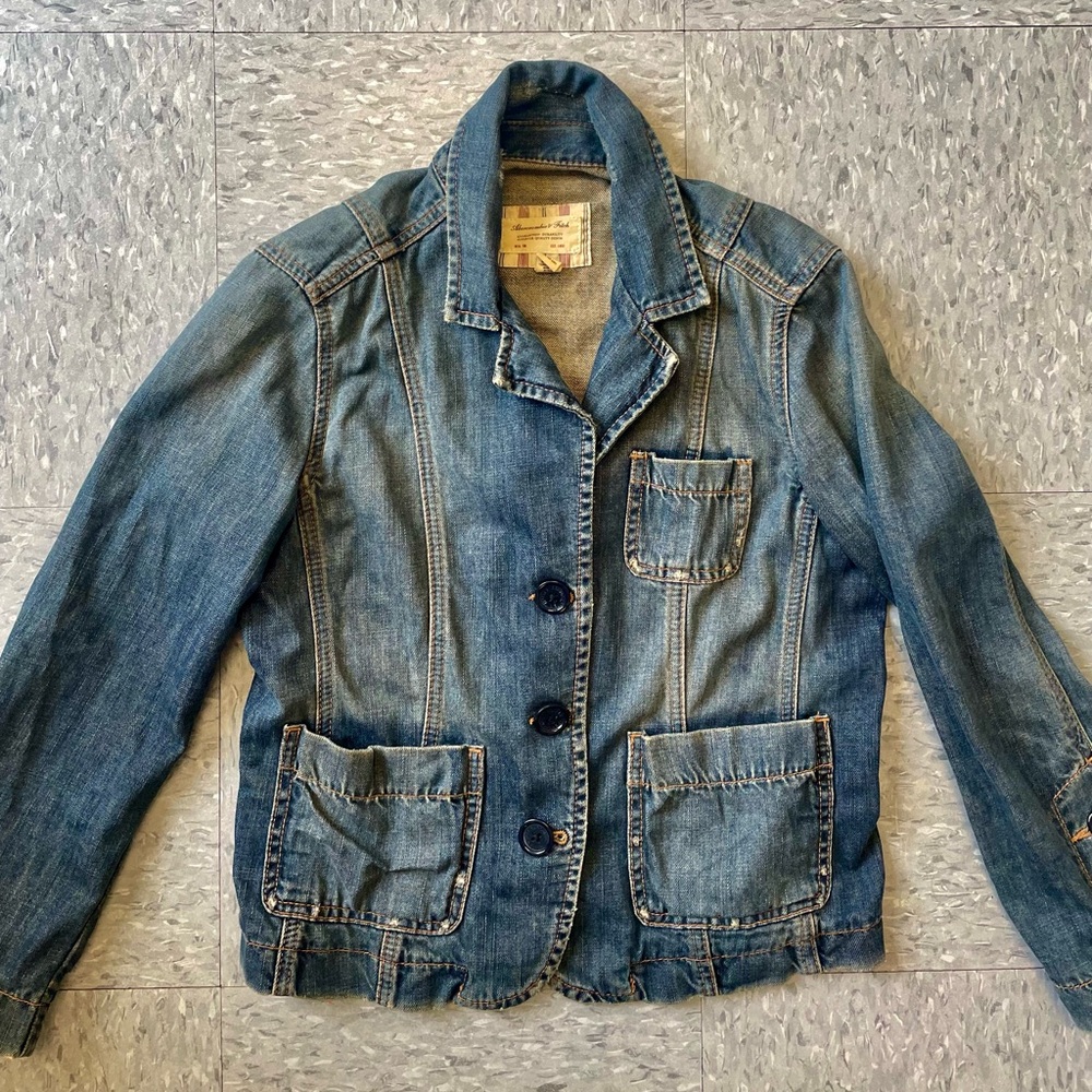 Abercrombie and Fitch Distressed Jean Jacket